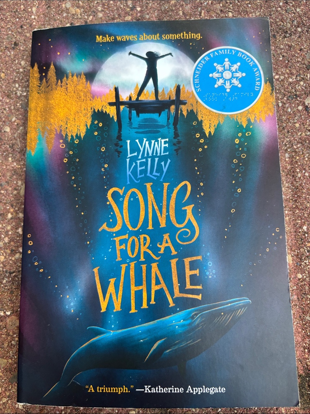 Target Kids Book Lynne Kelly Song for a Whale - Blue, Gold, Teal